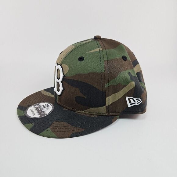 New Era 9Fifty Hat Cap MLB Boston Red Sox Woodland Camo Basic Snapback New - Picture 3 of 5
